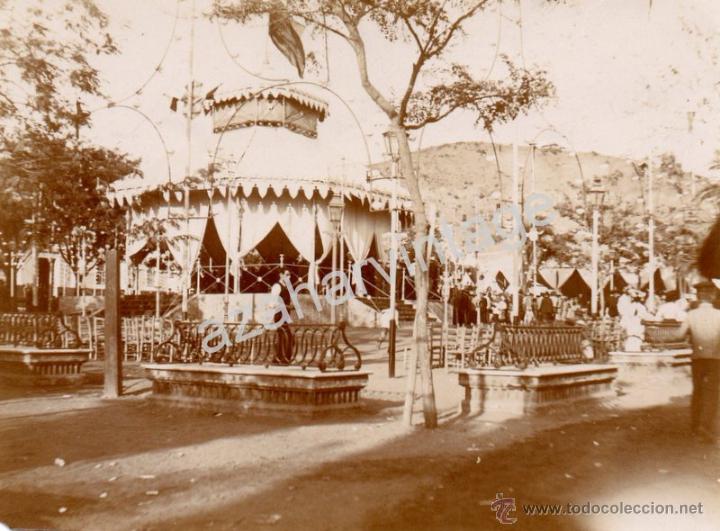 Antique Photography: PRECIOSA ALBUMINA, RECINTO FERIAL PUEBLO A IDENTIFICAR, 112X84MM