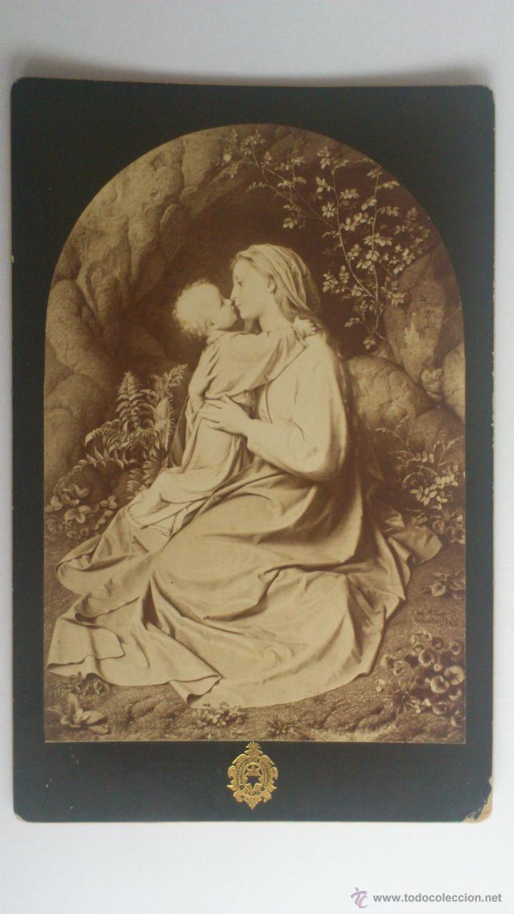 Fotograf&iacute;a antigua: ANTIGUA FOTOGRAFIA, LA MADONNA DE LA GRUTA, C. MULLER - BERLIN