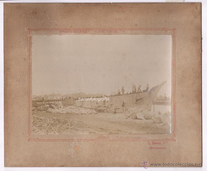 Antique Photography: EL DESPIECE DE LA CORBETA ESPA&Ntilde;OLA JOS&Eacute; FARGAS, PUERTO DE BARCELONA, 1900's. FOTO: L. DONOSO.
