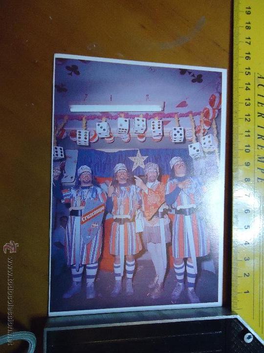 Fotograf&iacute;a antigua: carnaval de cadiz postal original pegada a papel don mendo lerendo y sus mendas lerendas 1973