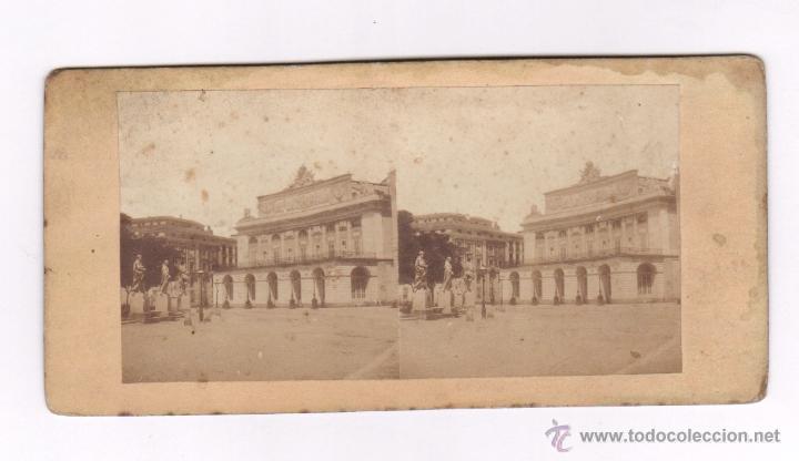 Fotografia antica: TEATRO REAL DE MADRID, ALB&Uacute;MINA SOBRE CARTULINA