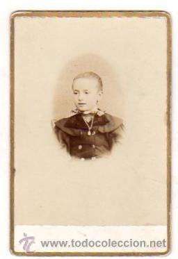 Fotografia antica: FOTOGRAFIA ANTIGUA EN ALBUMINA CON RETRATO DE NI&Ntilde;O. CIRCA 1890