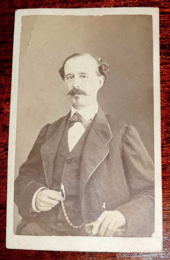 Fotografia antica: FOTOGRAFIA ALBUMINA TIPO CDV DE CABALLERO DE FINALES DE SIGLO XIX, NO PONE FOTOGRAFO, MIDE 10 X 6 CM