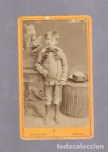 Fotografia antica: ANTIGUA FOTOGRAFIA DE ESTUDIO DE NI&Ntilde;O. PHOTO PROVOST, PERPIGNAN. 6 X 10CM. PERFECTO ESTADO