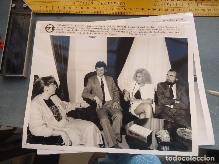 Alte Fotografie: fotografia cadiz 1988 delegacion britanica de rochester hermanamiento teniente alcalde ayuntamiento