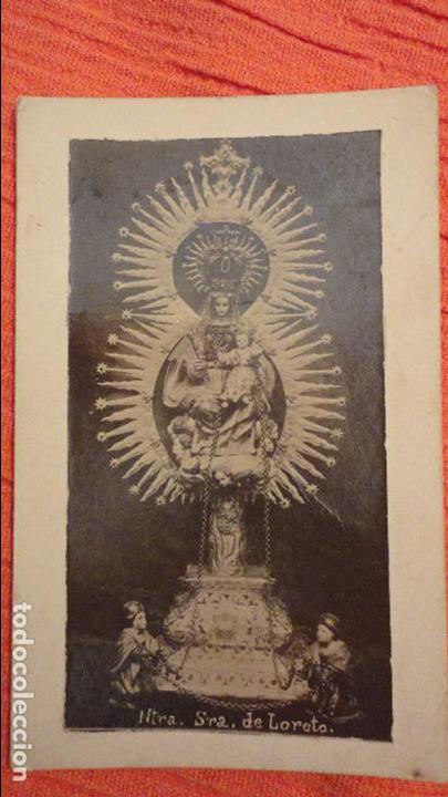 Fotograf&iacute;a antigua: MUY ANTIGUA FOTOGRAFIA DE NUESTRA SE&Ntilde;ORA DE LORETO. PATRONA DEL ALJARAFE SEVILLA