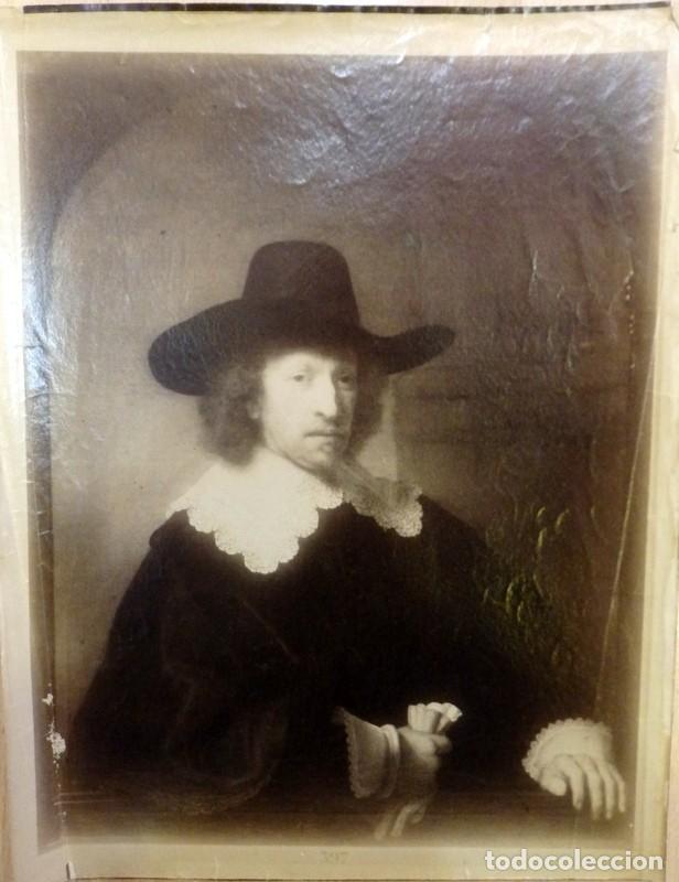 Fotografia antiga: ESPECTACULAR ALBUMINA SIGLO XIX,  Retrato de Nicolaes van Bambeeck DE REMBRANDT,225X285MM