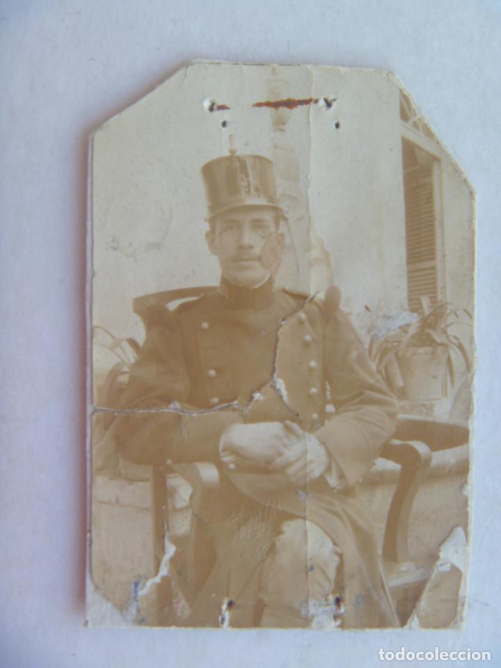 Antique Photography: FOTO DE MILITAR DE INFANTERIA CON ROS DE HULE. PRINCIPIOS DE SIGLO