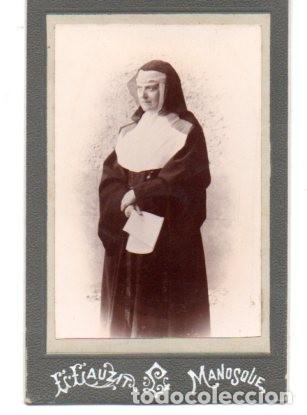 Fotografia antica: ANTIGUA FOTOGRAFIA ,ALBUMINA ,MONJA,L.LAUZIT, MANOSQUE 11.5 X 7.5 CM.