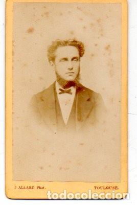 Antique Photography: ANTIGUA FOTOGRAFIA ,ALBUMINA ,BUSTO DE HOMBRE,FOT. J.ALLARD, TOULOUSE,11 X 7 CM.