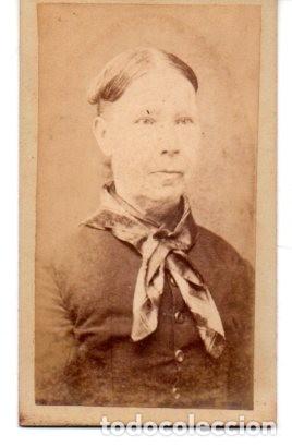 Antique Photography: ANTIGUA FOTOGRAFIA ,ALBUMINA , BUSTO DE MUJER, FOTOGRAFIA F.A.BUCK,HOPKINS,MISSOURI, 11 X 7 CM.