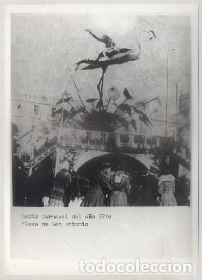Fotograf&iacute;a antigua: FOTO. REPRODUCCI&Oacute;N. CARNAVAL DE CADIZ, PLAZA DE SAN ANTONIO 1910. A-C-1869,4