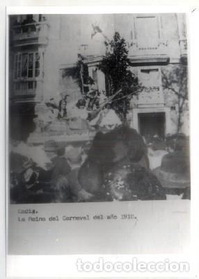 Fotograf&iacute;a antigua: FOTO. REPRODUCCI&Oacute;N. CARNAVAL DE CADIZ, LA REINA DEL CARNAVAL A&Ntilde;O 1910. A-C-1878