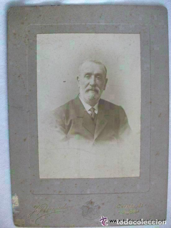 Fotograf&iacute;a antigua: FOTO DE ESTUDIO DE SE&Ntilde;OR ESPA&Ntilde;OL DEL SIGLO XIX . DE PEINADO , GIJON