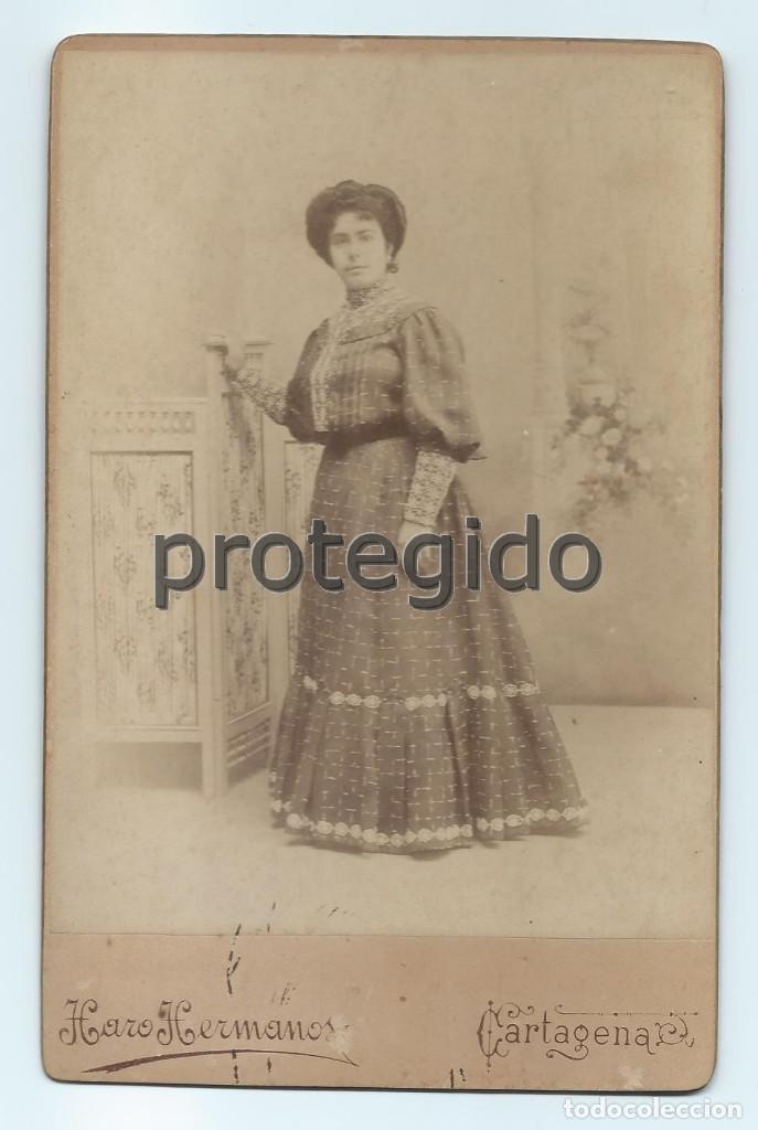 Alte Fotografie: RETRATO FEMENINO. CARTAGENA, MURCIA. FOT&Oacute;GRAFOS HARO HERMANOS.