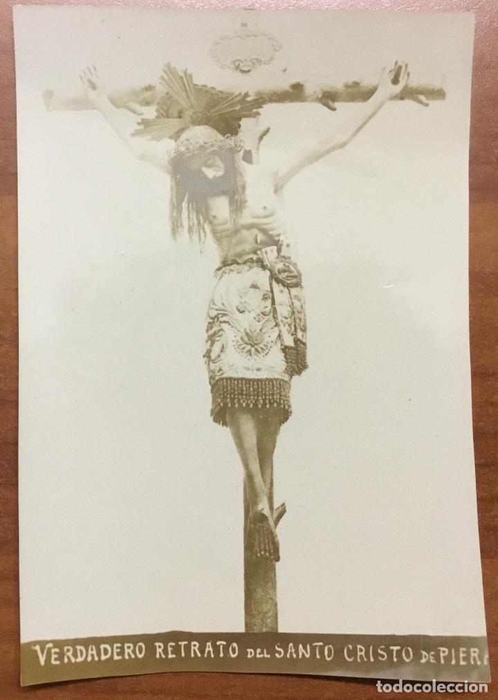 Fotografia antiga: VERDADERO RETRATO DEL SANTO CRISTO DE PIERA. (16,5 X 11,5 CM.)