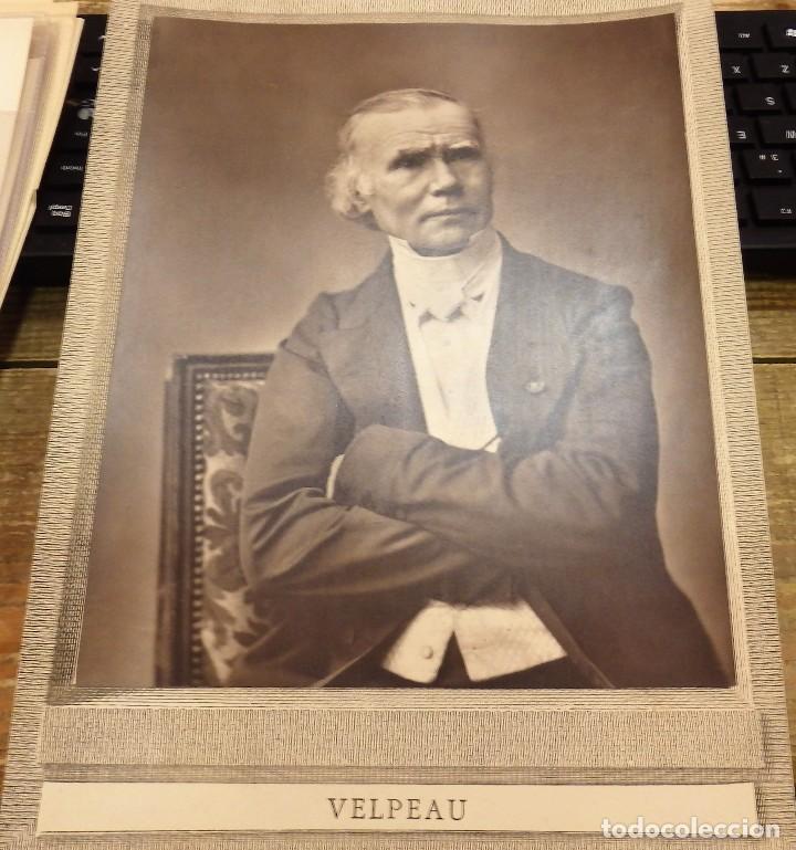 Fotografia antiga: ESPECTACULAR FOTOGRAFIA DEL CIRUJANO FRANCES ALFRED VELPEAU,22X30 CMS