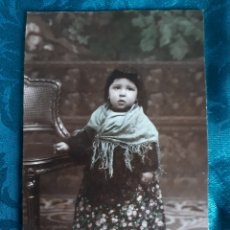 Fotografía antigua: FOTO INFANTIL COLOREADA DE ÁNGEL LÓPEZ. EN PERFECTO ESTADO.. Lote 110086719