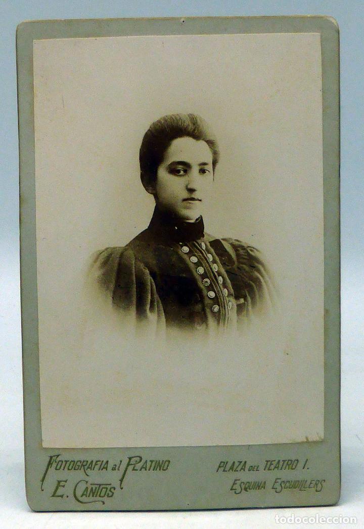 Antique Photography: Fotograf&iacute;a alb&uacute;mina al platino retrato dama E Cantos PP S XX