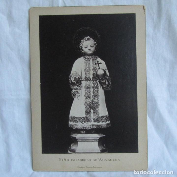 Photographie ancienne: Antigua fotograf&iacute;a Ni&ntilde;o milagroso de Valvanera. En cart&oacute;n