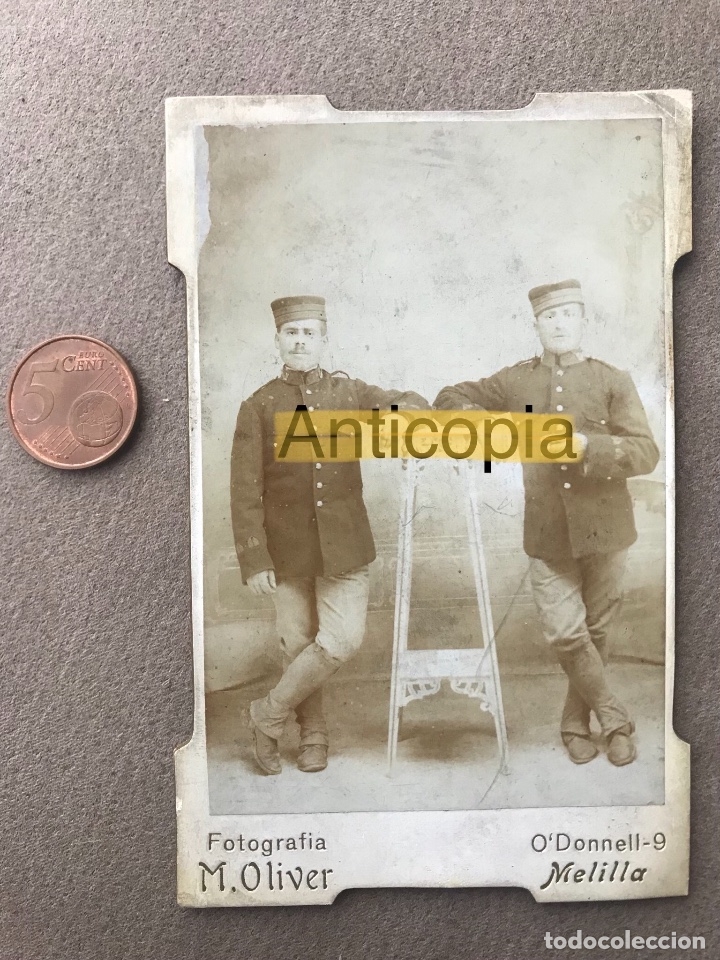 Antique Photography: Foto militar antigua, regimiento cazadores monta&ntilde;a