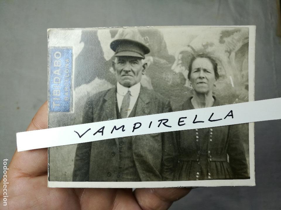 Fotografia antiga: FOTOGRAFIA ESTUDIO EN EXTERIORES TIBIDABO ..TARJETA POSTAL CARTON .9 X 6,5