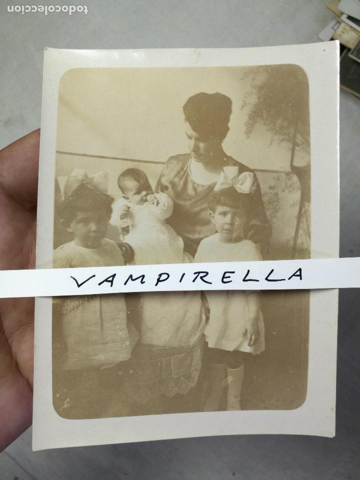 Fotografia antica: FOTOGRAFIA ARTISTICA FAMILIAR  NI&Ntilde;AS --GEMELAS .12 X 9.- ALBUMINA SIN CARTON