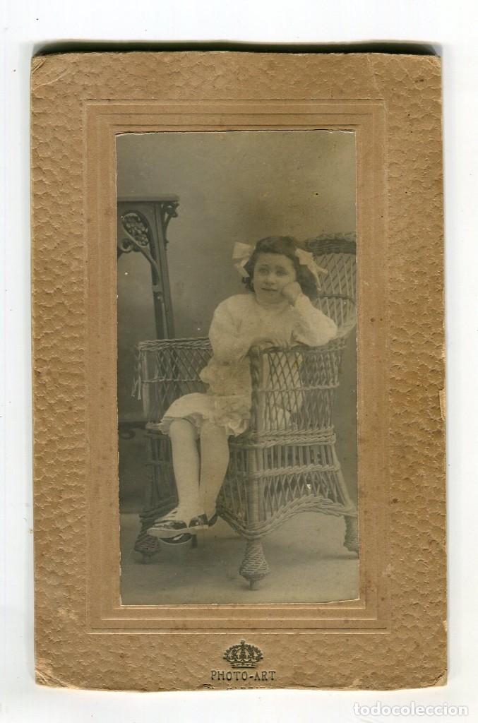 Antique Photography: PHOTO ART ANTIGUA FOTO DE NI&Ntilde;A -16,5 X 10 CMS. APROX.-