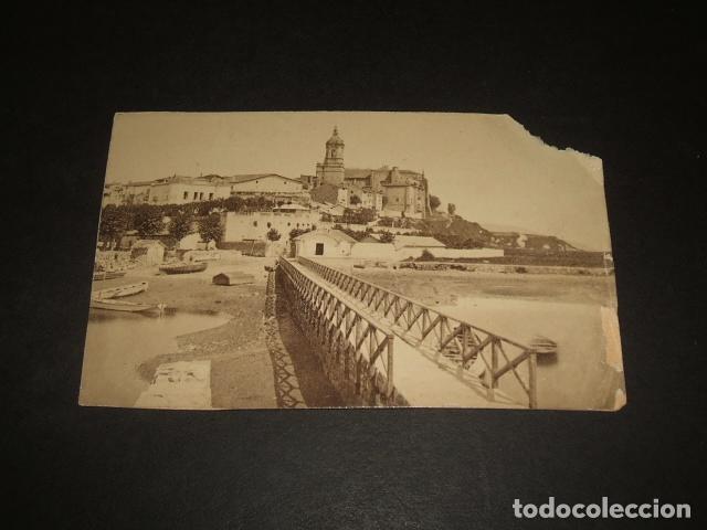 Fotografia antica: FUENTERRABIA GUIPUZCOA CAMINO AL FARO ALBUMINA HACIA 1890