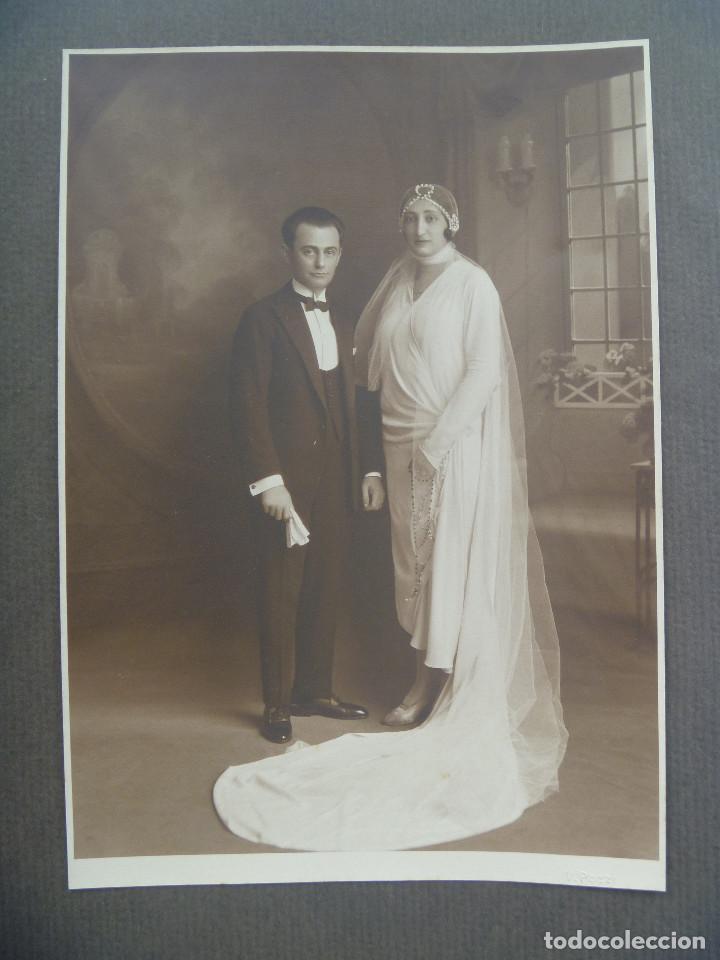 Antique Photography: BONITA FOTO DE ESTUDIO DE BODA, PRINCIPIOS DE SIGLO. DE POZZI, SANTA FE  ..... 24 X 34 CM