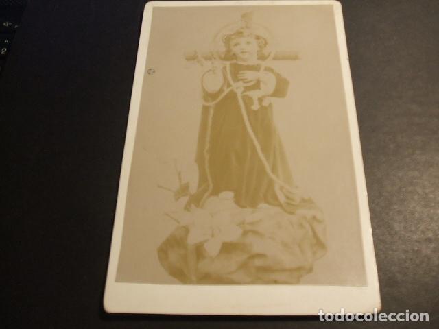 Fotografia antica: NI&Ntilde;O JESUS DE PASION ALBUMINA SIGLO XIX 11 X 17 CMTS