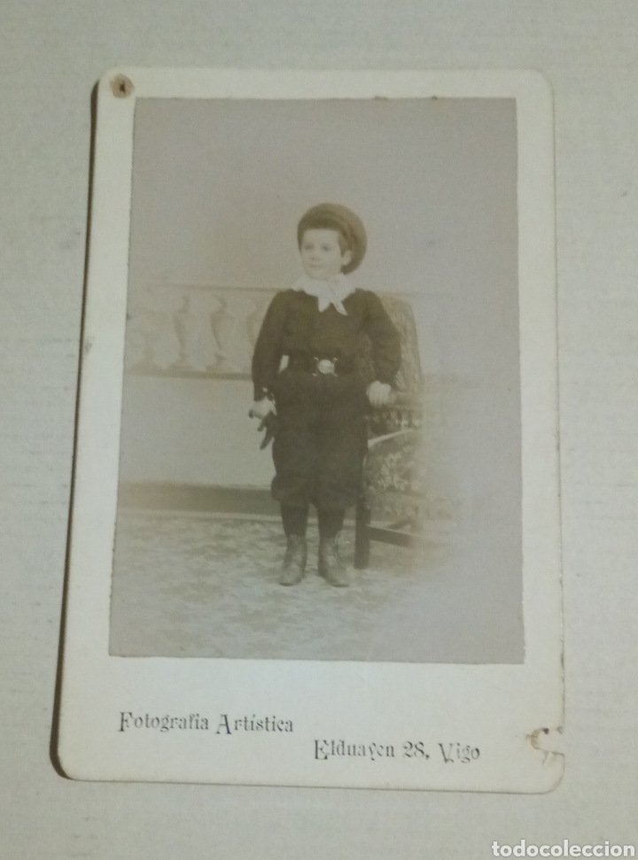 Fotograf&iacute;a antigua: Original fotograf&iacute;a ni&ntilde;o carta de visita s XIX