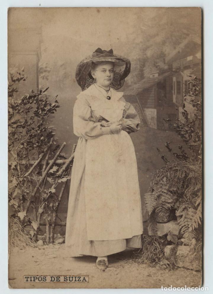 Fotografia antiga: TIPOS DE SUIZA, 1890 APROX. 10X14 CM.