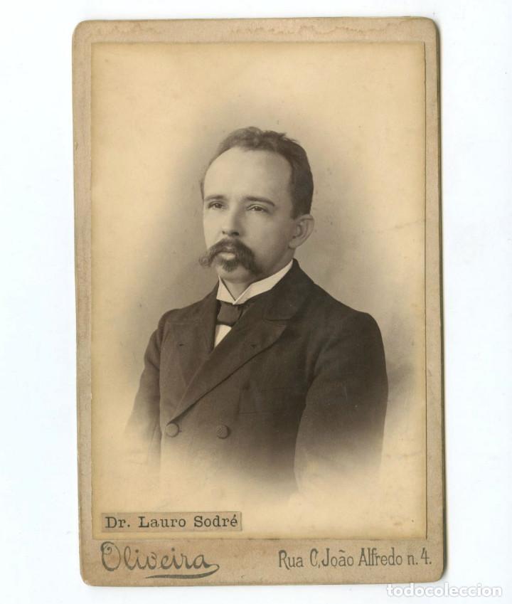 Antique Photography: Lauro Nina Sodr&eacute; (1858-1944) militar y pol&iacute;tico de Brasil, foto: Oliveira, Par&aacute;. 10,5x16,5cm.