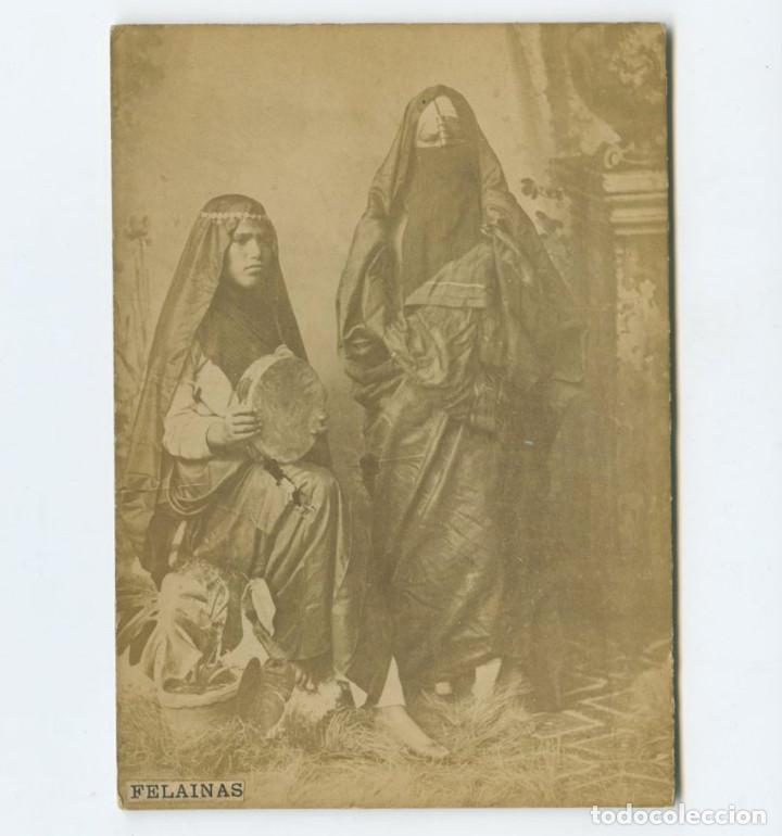 Antique Photography: FELAINAS, pareja de mujeres musulmanas, alb&uacute;mina finales s.XIX. 10,5x14,5 cm.