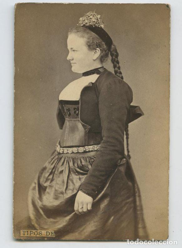 Fotografia antiga: mujer de &Aacute;ustria, foto Richard Sohn, 8,5x12,6 cm.