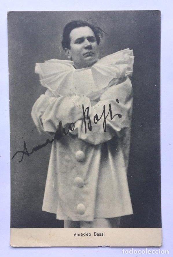 Fotografia antica: Amedeo Bassi - Signed postcard photo - Autograph