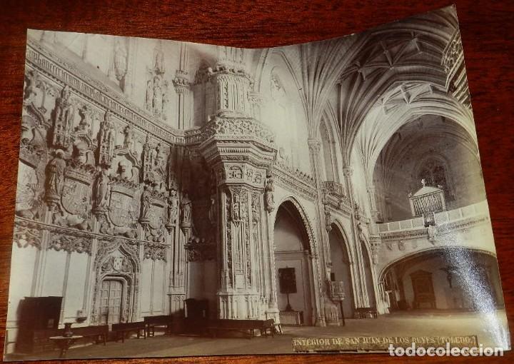 Fotografia antica: ALBUMINA DE TOLEDO, INTERIOR DE SAN JUAN DE LOS REYES, POSIBLEMENTE, FOTO ALGUACIL, MIDE 21 X 17 CMS