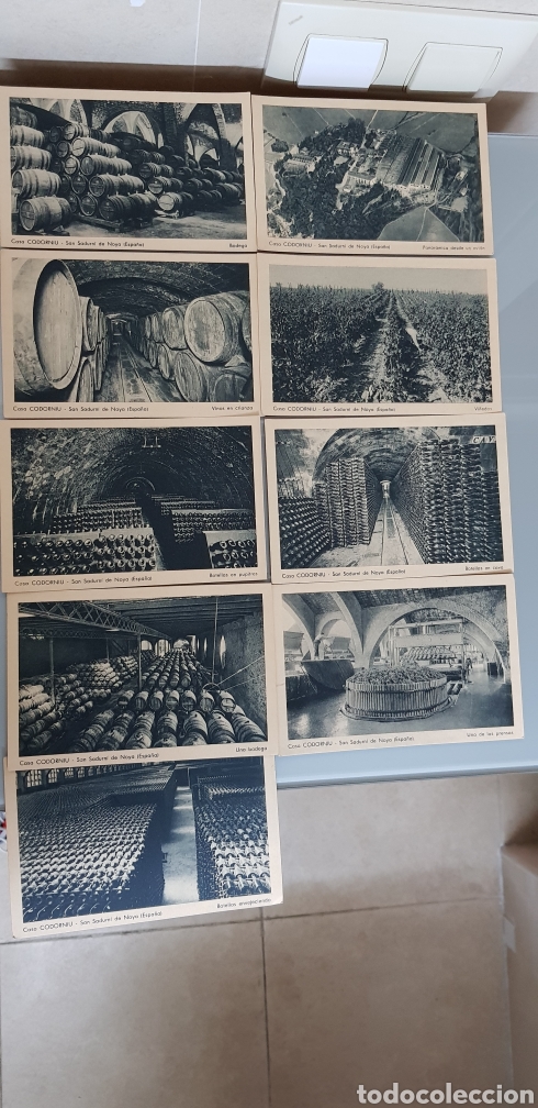 Fotograf&iacute;a antigua: LOTE 9 POSTALES ANTIGUAS B/N CASA CODORNIU SAN SADURNI DE NOYA BODEGA