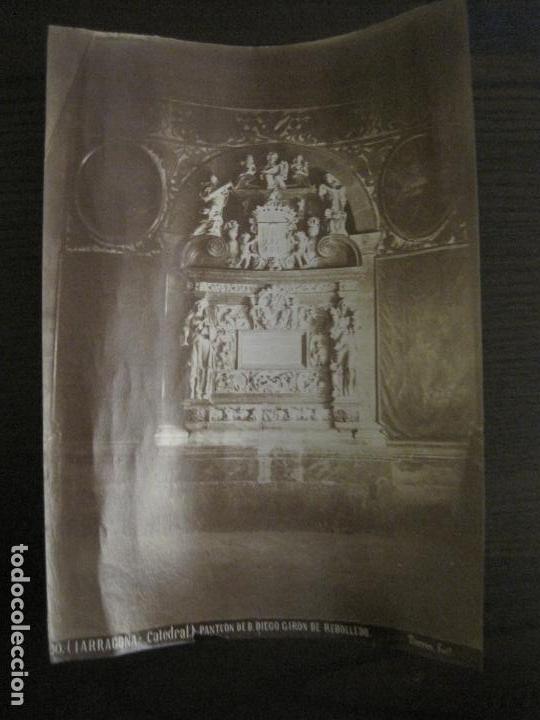 Antique Photography: ALBUMINA ORIGINAL-TARRAGONA-CATEDRAL-PANTEON DIEGO GIRON REBOLLED-80-TORRES FOT-VER FOTOS-(CARPB-19)