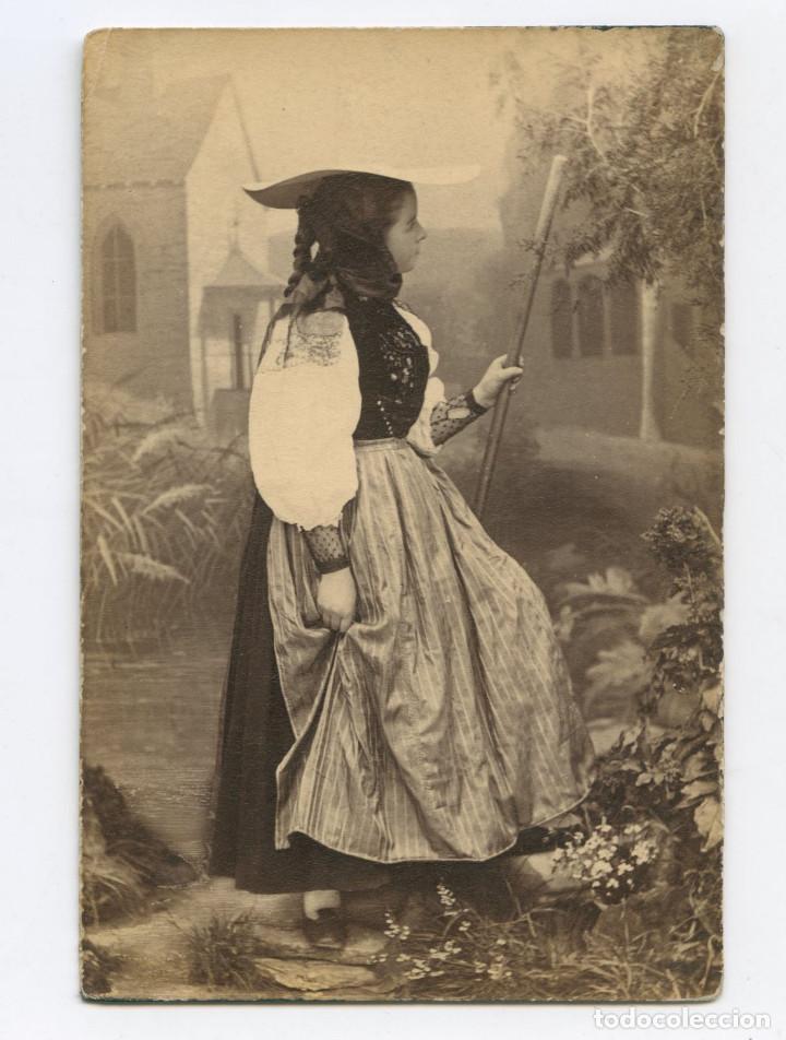Antique Photography: TIPOS DE AUSTRIA, FOTO VER REVERSO, XIX 8,5X13 CM.