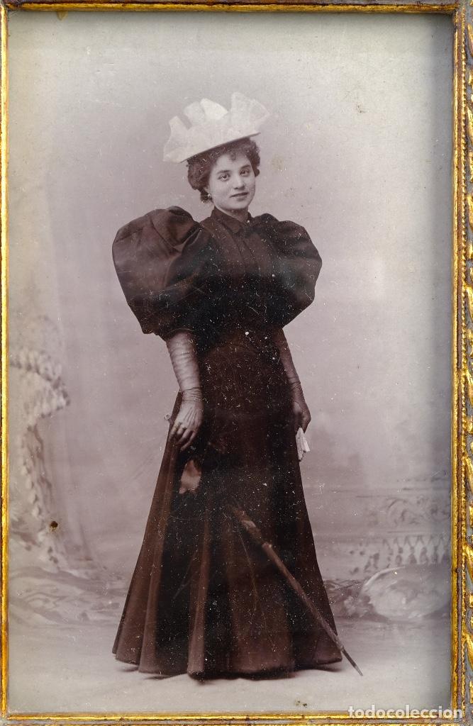 Fotografia antica: Fotograf&iacute;a antigua Retrato dama finales siglo XIX