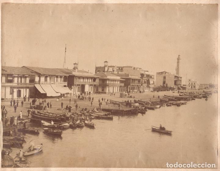 Antique Photography: VISTA DE PORT SA&Iuml;D, EGIPTO. 1880 APROX FOTO: ZANGAKI. 21X28 CM.