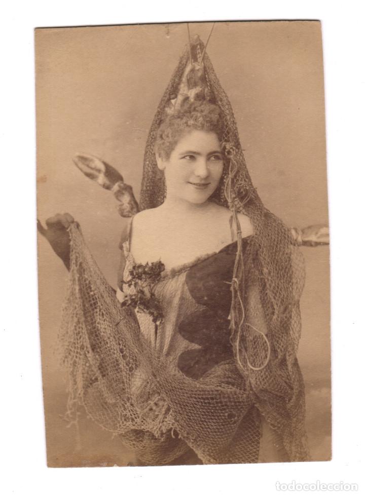 Fotograf&iacute;a antigua: AMPARO, ACTRIZ, FOTO FINALES S.XIX. 8X12,5 CM.