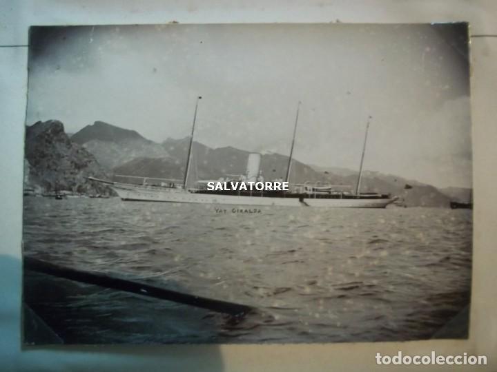 Antique Photography: FOTOGRAFIA ANTIGUA VISITA ALFONSO XIII. TENERIFE.SANTA CRUZ.BUQUE YATE GIRALDA.1906.CANARIAS
