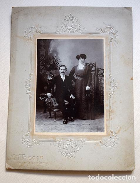 Fotograf&iacute;a antigua: Argentina. Pareja joven. Foto estudio La Tosca &ndash; San Juan 2047