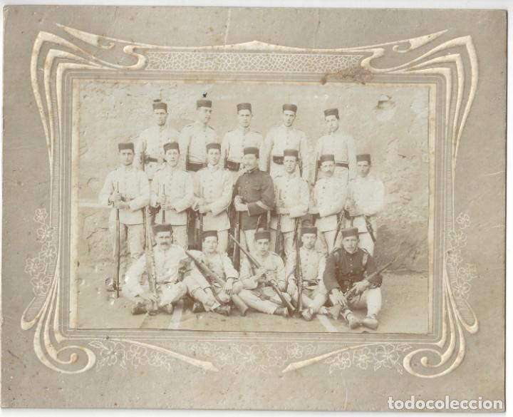 Antique Photography: FOTOGRAF&Iacute;A ANTIGUA.- GRUPO DE SOLDADOS EN EL SERVICIO MILITAR