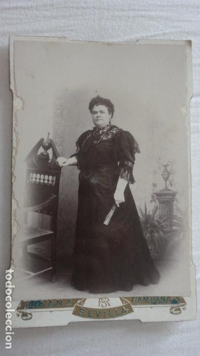 Fotograf&iacute;a antigua: ANTIGUA FOTOGRAFIA DE SE&Ntilde;ORA.CARMEN ORELLANA ACEVEDO? FOTO RICARDO SANZ.SEVILLA PPIOS DEL XX