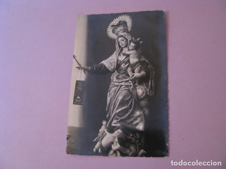Fotograf&iacute;a antigua: ESTATUA VIRGEN CON NI&Ntilde;O JESUS.