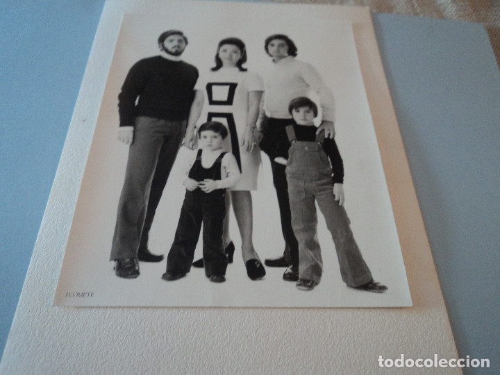 Fotografia antica: ANTIGUA FOTOGRAFIA MADRE CON HIJOS JOSE COMPTE 24 X 17 CM